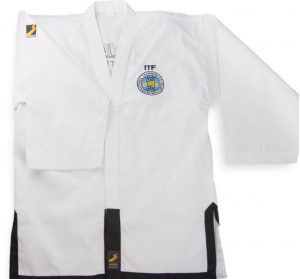 Униформа (куртка+брюки) для таэквондо ITF Black belt тм Sasung 