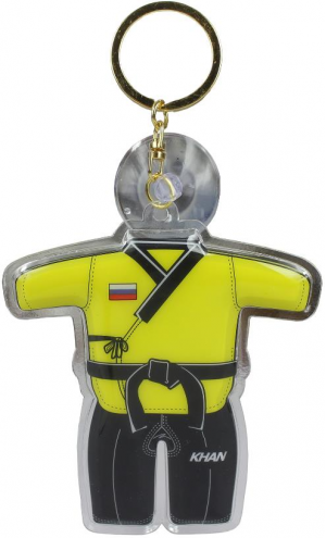 Брелок для ключей Grandmaster Dobok (желтый с черным)