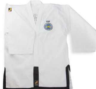 Униформа (куртка+брюки) для таэквондо ITF Black belt тм Sasung 