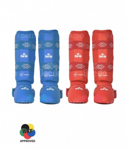 Защита голени и стопы каратэ WKF DAEDO (red)
